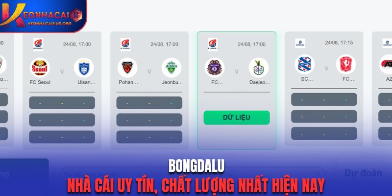 Bongdalu Thể Thao - Nhà Cái Uy Tín, Chất Lượng Nhất Hiện Nay