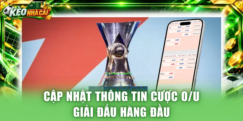 Cập nhật thông tin cược O/U giải đấu hàng đầu